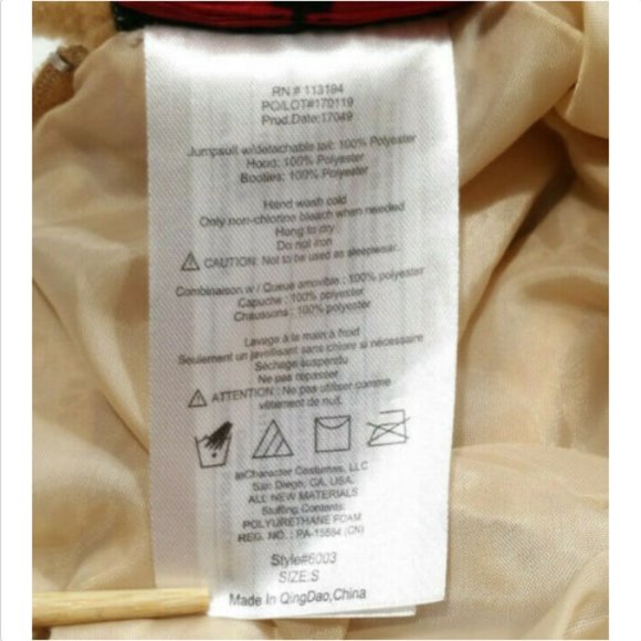 Baby Lion Small Halloween Costume Jumpsuit 3562E1M - Picture 10 of 11